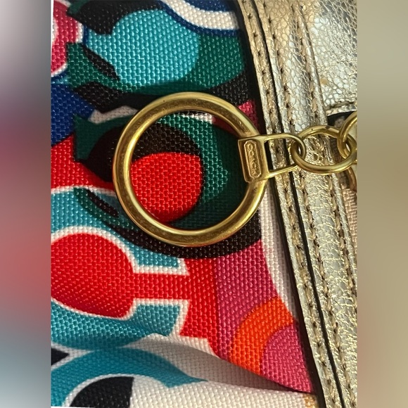 Coach Poppy pop C Rate Gold Multicolored crossbody 43031! COMES WITH POPPY BOX - Picture 5 of 10